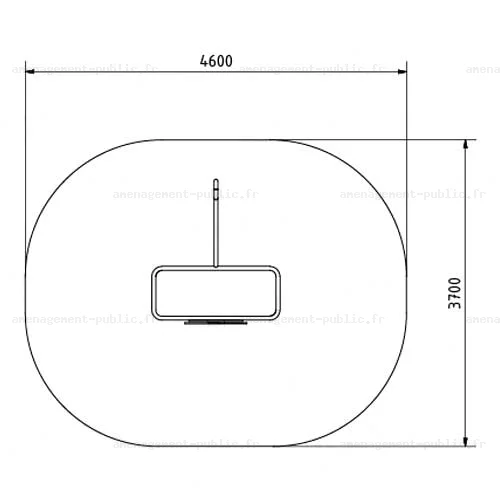 Structure de jeux Avion à bascule pour aménagements ludiques extérieurs